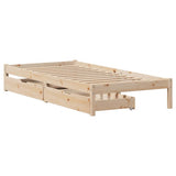 Bed Frame without Mattress 100x200 cm Solid Wood Pine 3301432