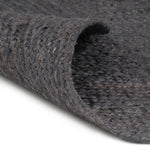 Handmade Rug Jute Round 150 cm Dark Grey 133667