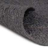 Handmade Rug Jute Round 150 cm Dark Grey 133667