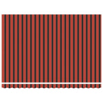 Retractable Awning Orange and Brown 4.5x3 m Fabric and Aluminium 3154569