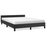 ZNTS Bed Frame without Mattress Black 180x200cm Super King Faux Leather 349900