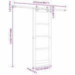 Sliding Door Set ORKDAL Natural and black 73.5 x 198.5 cm 3333634