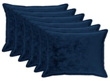 Cushion Cover 6 pcs HOUTEN Navy Blue 80 x 80 cm Flannel 921806