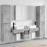 Bathroom Furniture Set 6 pcs Concrete Grey 3407202