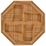Table Top 80x80x2.5 cm Octagonal Solid Wood Teak 366666