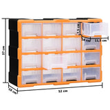 Multi-drawer Organiser with 16 Middle Drawers 52x16x37 cm 149601