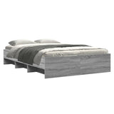 Bed Frame Grey Sonoma Engineered wood Double Bed Frame 3295686