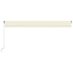 ZNTS Manual Retractable Awning 600x350 cm Cream 3069037