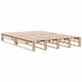 Bookcase Bed without Mattress 140x190 cm Solid Wood Pine 3323986