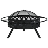 Fire Pit with Poker 70 cm XXL Steel 360058