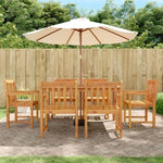 ZNTS 7 Piece Garden Dining Set Solid Wood Acacia 3206278