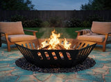 Fire Pit Black 80 x 80 x 28 cm Steel 8012598