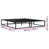Bed Frame without Mattress Black Metal 180x200 cm Super King 324790