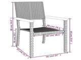 5 Piece Garden Dining Set Black Poly Rattan 3156684