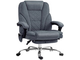 Massage Office Chair, Heated Reclining Computer Chair with Adjustable Height and Footrest, Dark Grey T3398P377448