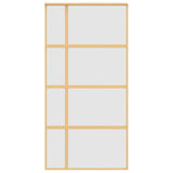 Sliding Door Gold 102,5x205 cm Frosted ESG Glass and Aluminium 155195