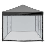 Folding Party Tent with Sidewalls Black 3x6 m 93553