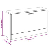 Shoe Bench Concrete Grey 80x24x45 cm Engineered Wood 342642