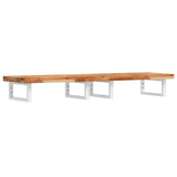 Basin Shelf Wall Mounted Steel and Solid Wood Acacia 3302752