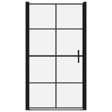 Shower Doors Tempered Glass 100x178 cm Black 148892