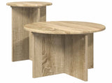 Side Table Set with Storage 2 pcs Sonoma Oak Engineered Wood 8001030