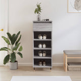 Shoe Cabinet Grey Sonoma 40x36x105 cm Engineered Wood 831458