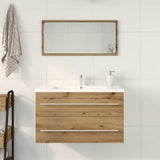 Bathroom Sink Cabinet Artisan Oak 80x38.5x48 cm Engineered Wood 862534