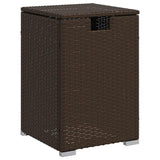 Propane Tank Cover Table Brown 40x40x60 cm Poly Rattan 366295