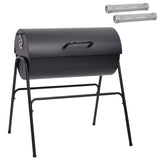 Barrel Grill with 2 Cooking Grids 3 pcs 80 x 73 x 90 cm Metal 3443030