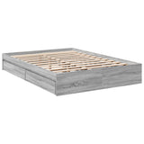 Bed Frame with Drawers without Mattress Grey Sonoma 120x190 cm Small Double 3280704