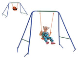 Two-In-One Toddler Garden Swing, with Comfortable Seat, Safety Belt - Orange and Blue T3398P348090