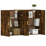 Wall Mounted Cabinets 2 pcs Smoked Oak Engineered Wood 3197878