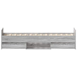 Bed Frame without Mattress Grey Sonoma 75x190 cm Small Single 3203822