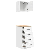 Garage Cabinets 2 pcs White Engineered Wood 3328323