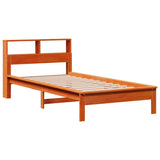 Bookcase Bed without Mattress Wax Brown 100x200 cm Solid Wood Pine 855719