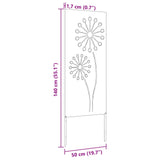 Garden Privacy Screen Silver 50 x 140 cm Stainless steel 876305