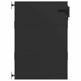 Garden Gate with Lock Black 85 x 125 cm Powder-coated steel 42015880