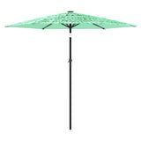 Garden Parasol with Steel Pole Green 223x223x213 cm 4005099