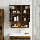 Bathroom Mirror Cabinet Smoked Oak 50 x 14.5 x 70 cm 889203