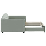 Daybed with Trundle without Mattress Light Grey 90x190 cm 3197391