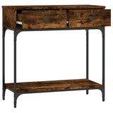 Console Table Smoked Oak 75x34.5x75 cm Engineered Wood 833400