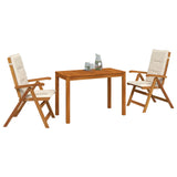 3-Piece Garden Dining Set 3 pcs Natural Solid Acacia Wood 3434602