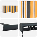 Retractable Awning Multicolour 300 x 250 cm Fabric and Metal 3330029