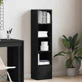 Bookcase Black Oak 31x24x127 cm Engineered Wood 860347