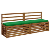 2-Piece Bench Cushions SOEST 2 pcs 100% Polyester Green 949179