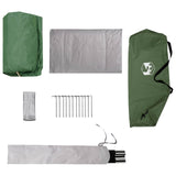 Backpacking Tent Green 4-Person 185T Polyester with PU Coating 42017412