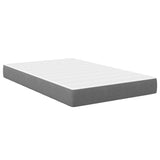 Bed Mattress with Mattress Light Grey 120 x 190 cm Fabric 42008276