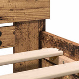Bed Frame Old Wood 193 x 125 x 70 cm Engineered Wood 3376060