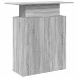 Reception Desk Grey Sonoma 100x40x104 cm Engineered Wood 859056