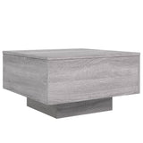 Coffee Table with LED Lights Grey Sonoma 55x55x31 cm 836579